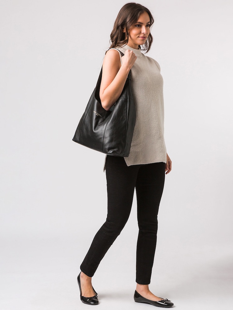 Pure Luxuries London Nina Leather Shoulder Black Bag - Image 5 of 5