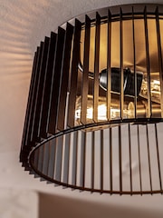 Black Brooklyn Flush Ceiling Fitting Ceiling Light - Image 3 of 7