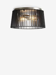 Black Brooklyn Flush Ceiling Fitting Ceiling Light - Image 6 of 7