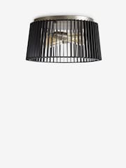Black Brooklyn Flush Ceiling Fitting Ceiling Light - Image 7 of 7