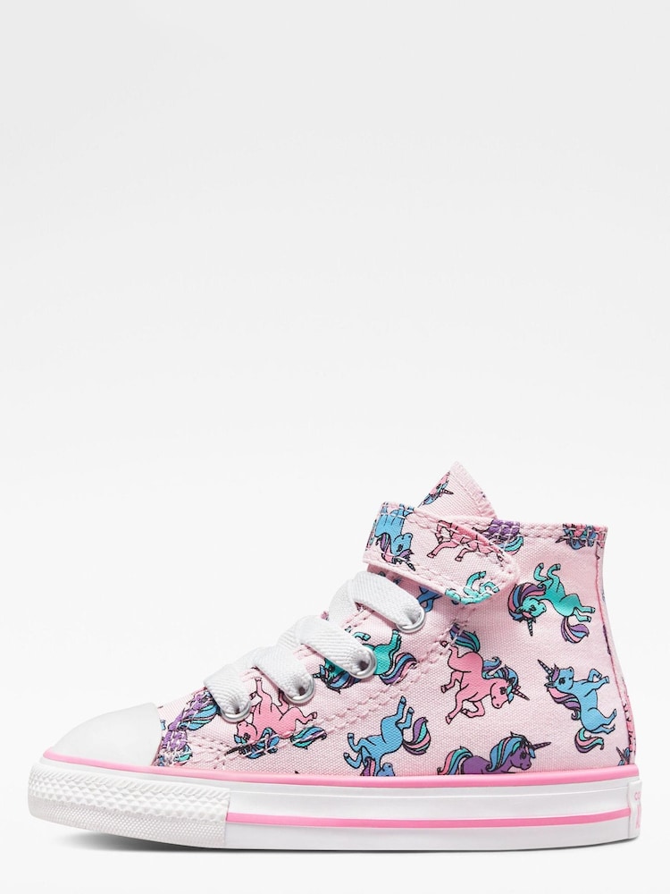 Converse Pink Unicorn 1V Infant Trainers - Image 2 of 7