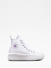 Converse White Youth Chuck Taylor Move Trainers - Image 1 of 6