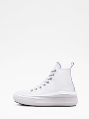 Converse White Youth Chuck Taylor Move Trainers - Image 2 of 6