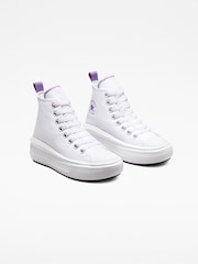 Converse White Youth Chuck Taylor Move Trainers - Image 3 of 6