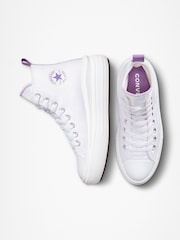Converse White Youth Chuck Taylor Move Trainers - Image 5 of 6