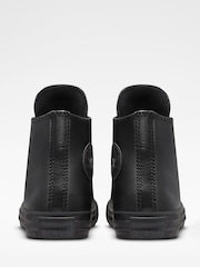 Converse Black Leather High Top Youth Trainers - Image 4 of 7
