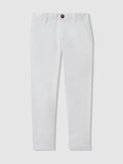 Reiss White Pitch 9-14 yrs Slim Fit Casual Chinos - Image 2 of 6