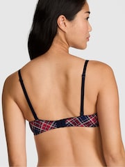 Victoria's Secret Pink Navy Blue Tartan Lightly Lined Bra - Image 2 of 2