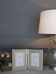 Laura Ashley Natural Harrison Double Picture Frame - Image 1 of 4