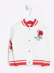 River Island Mini Girls 100% Cotton Floral Bomber Jacket - Изображение 1 из 4