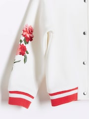 River Island Mini Girls 100% Cotton Floral Bomber Jacket - Изображение 4 из 4