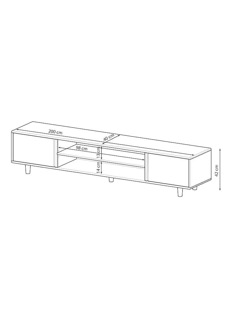 AVF White Harbour 2000 TV Unit - Image 6 of 6