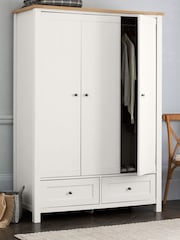 Chalk Malvern Paint Effect Triple, 2 Drawers Wardrobe - Image 1 of 12