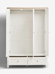Chalk Malvern Paint Effect Triple, 2 Drawers Wardrobe - Image 10 of 12