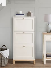 Cream Malvern Oak Effect Shoe Storage Cabinet - Image 1 of 9