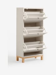 Cream Malvern Oak Effect Shoe Storage Cabinet - Image 7 of 9