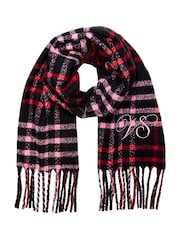 Victoria's Secret Red & Black Tartan Cosy Blanket Scarf - Image 1 of 2