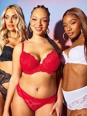 Ann Summers Red Sexy Lace Padded Plunge Bra - Image 8 of 11
