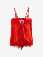 Ann Summers Red Unwrap Me Satin Babydoll Set - Image 5 of 6