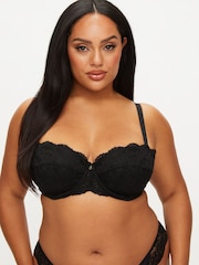 أسود - حمَّالة صدر دانتيل مكشوفة بتصميم جذّاب من Ann Summers - صورة 4 من 12