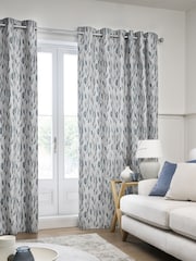 Next Tulip Jacquard Eyelet Lined Curtains - Image 3 of 6