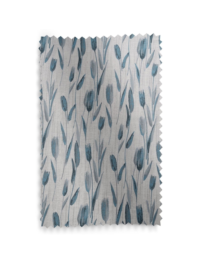 Next Tulip Jacquard Eyelet Lined Curtains - Image 6 of 6