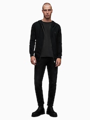 AllSaints Black 100% Cotton Brace Hoodie - Image 3 of 6