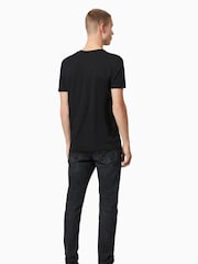 أسود - تيشرت Tonic قطن 100% بياقة حرف V من AllSaints - صورة 2 من 6