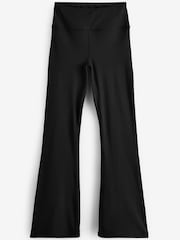 Black Wide Leg Active Sports Yoga Wide Leg/ Flare Legging - Image 3 of 3