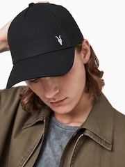 AllSaints Black Fen Baseball 100% Cotton Cap - Image 2 of 7