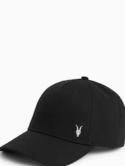 AllSaints Black Fen Baseball 100% Cotton Cap - Image 4 of 7