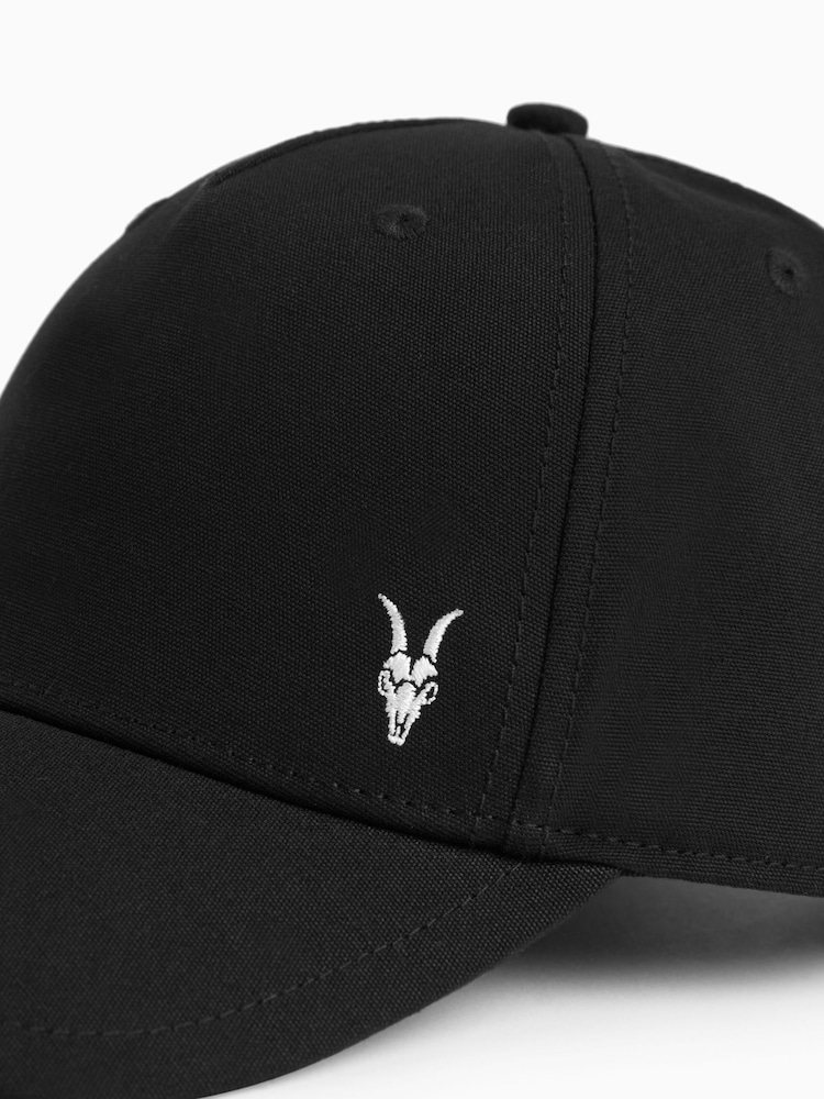 AllSaints Black Fen Baseball 100% Cotton Cap - Image 7 of 7 AllSaints Black Fen Baseball 100% Cotton Cap - Image 7 of 7