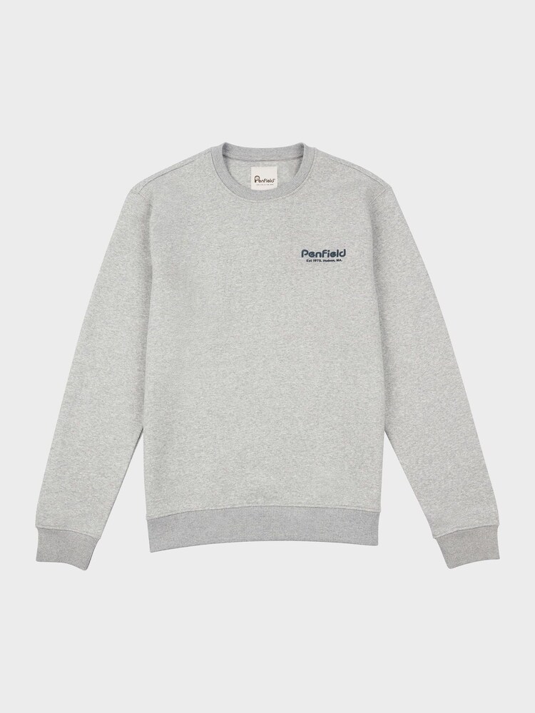 Penfield Grey Hudson Script Crew Neck Long Sleeved Sweater - Image 6 of 7