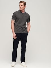 Superdry Dark Grey Classic Pique Polo Shirt - Image 2 of 6