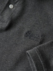 Superdry Dark Grey Classic Pique Polo Shirt - Image 5 of 6