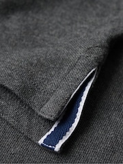 Superdry Dark Grey Classic Pique Polo Shirt - Image 6 of 6