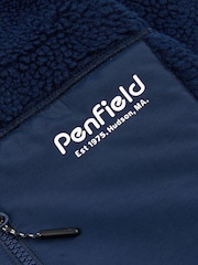 Penfield Blue Bear Outdoor Borg Zip Thru Coat Jacket - Image 8 of 8