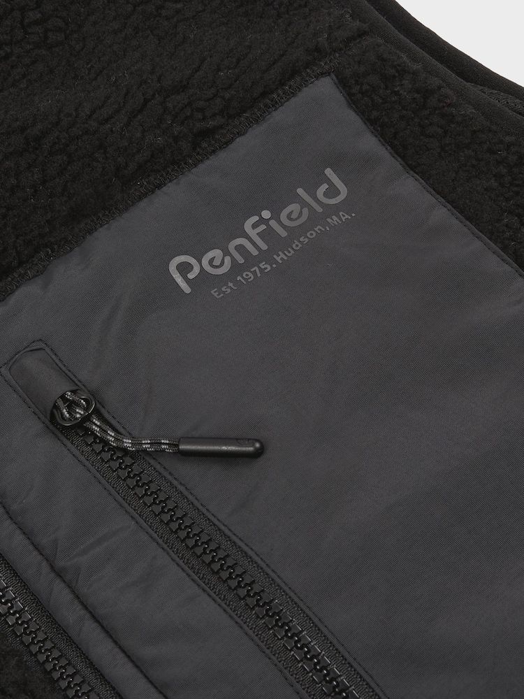 Penfield Black Bear Outdoor Borg Zip Thru Gilet - Image 8 of 8