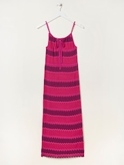 FatFace Pink Samantha Stripe Knitted Dress - Image 7 of 7