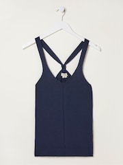 FatFace Blue Harriet Knitted Halter Cami Top - Image 5 of 5
