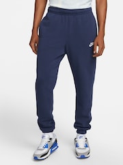 Nike Navy Club Cuffed Joggers - Image 1 of 15