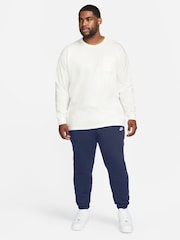Nike Navy Club Cuffed Joggers - Image 6 of 15