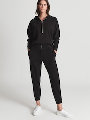 Reiss Black Mandy Tailored Joggers - Image 1 of 5