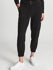 Reiss Black Mandy Tailored Joggers - Image 3 of 5