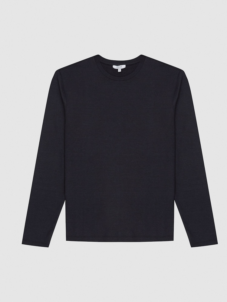 Reiss Crew Camiseta de malha com gola Armstrong - Imagem 2 de 5