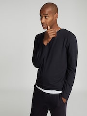 Reiss Crew Camiseta de malha com gola Armstrong - Imagem 3 de 5