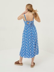 FatFace Blue Jayden Broderie Midi Dress - Image 2 of 6