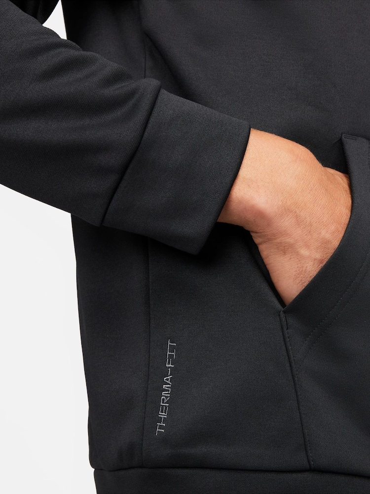 Nike Black Therma-FIT Zip Up Training Hoodie - Image 18 of 18