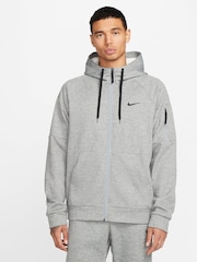 Temno siva - Kapucar z zadrgo Nike Therma-FIT; Training Kapucar; jopa/pulover s kapuco - Slika 1 iz 11