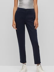 BOSS Blue Tachini Slim Fit Cigarette Trousers - Image 1 of 5